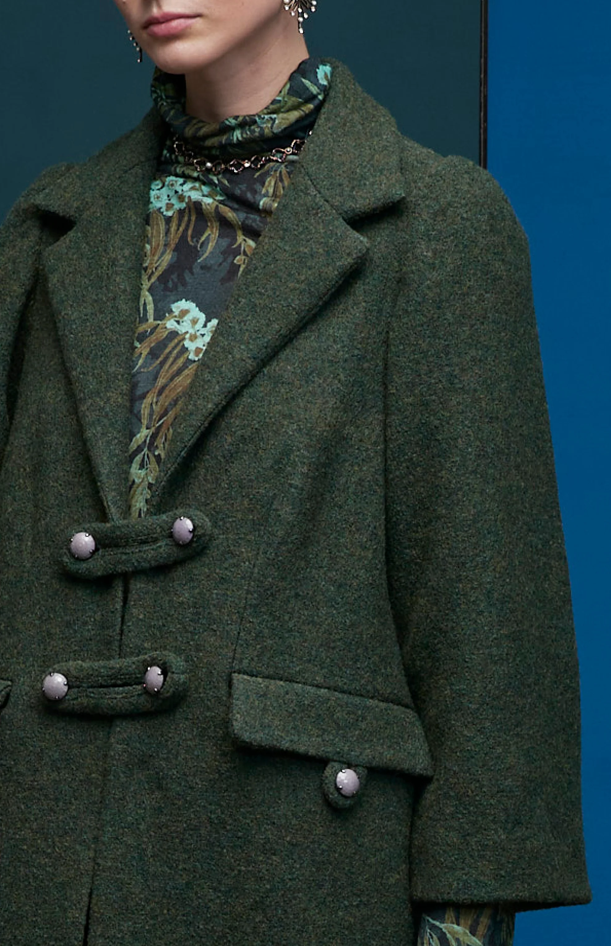 FW25-AB13  Abrigo corte militar en verde bosque - Image 3