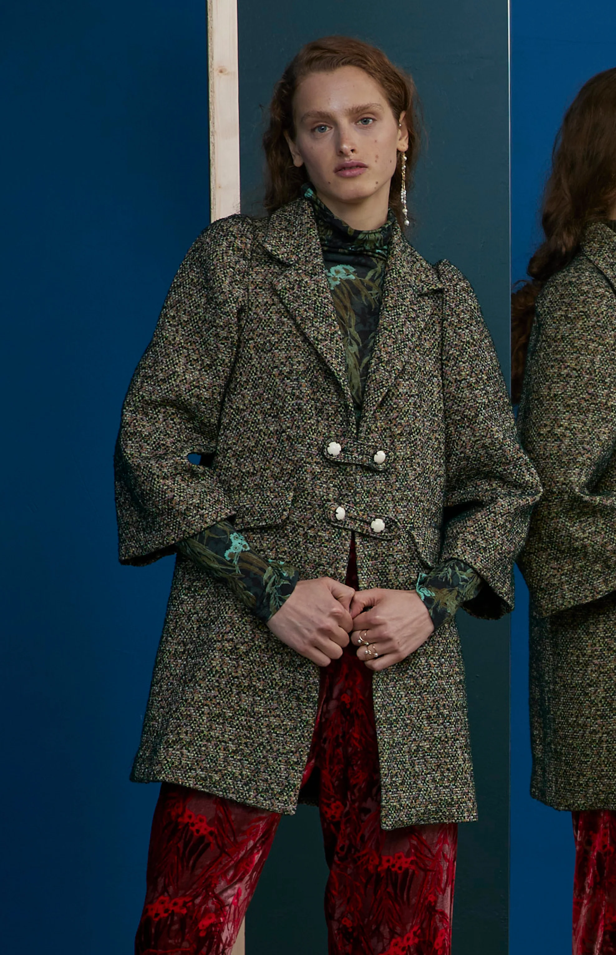 FW25-AB14 Abrigo militar en lana bicolor - Image 3