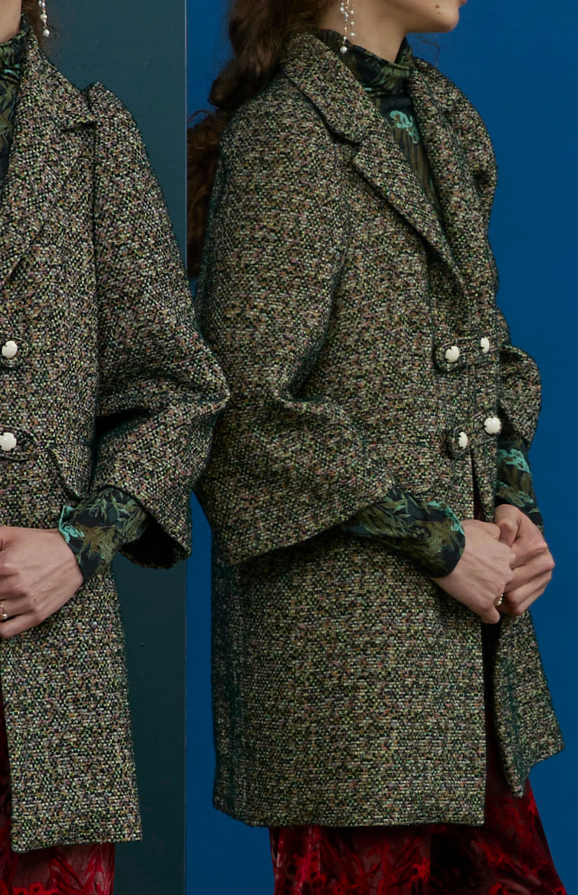 FW25-AB14 Abrigo militar en lana bicolor - Image 4