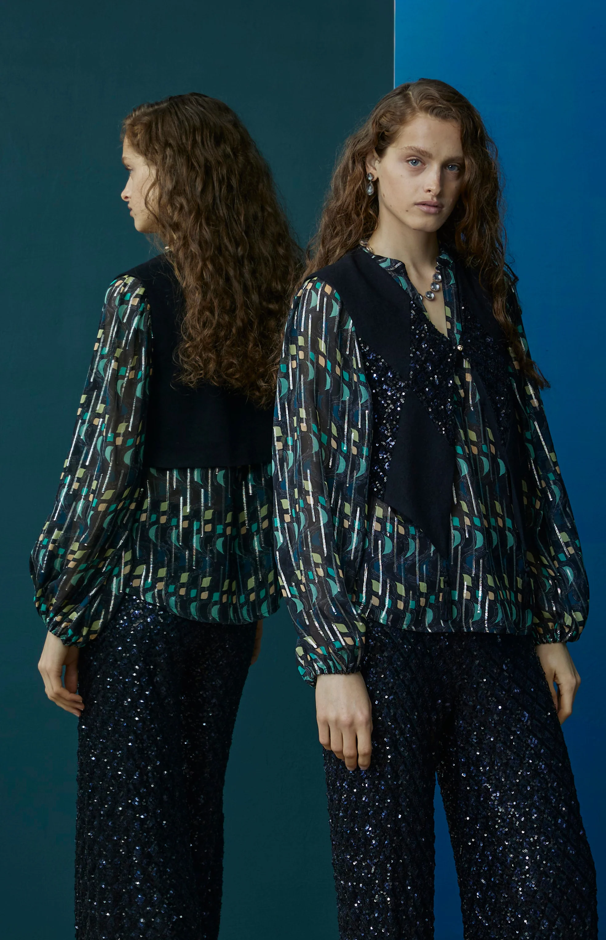 FW25-B004 Blusa étnica estampado "Geométrico" - Image 3