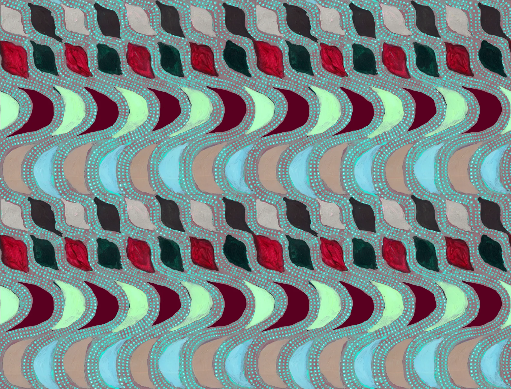 FW25-B003 Blusa azul estampado "Geométrico" - Image 4