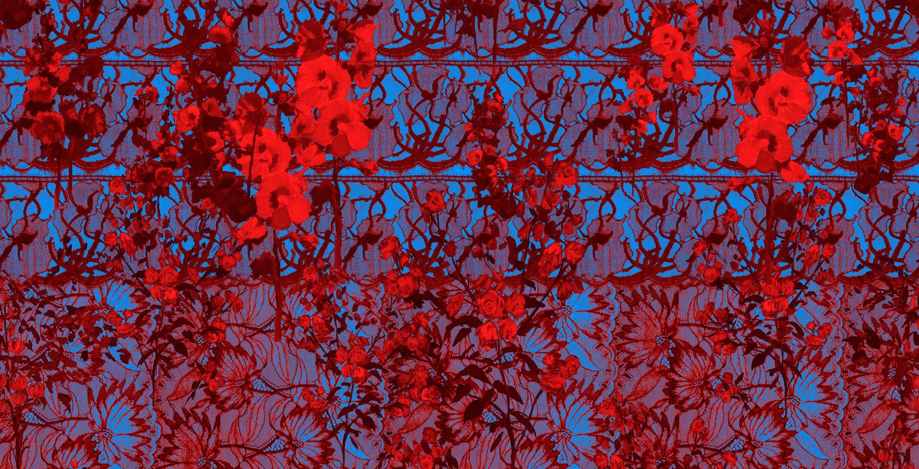 FW25-B007 Blusa étnica estampado "Floral sobre encaje" - Image 5