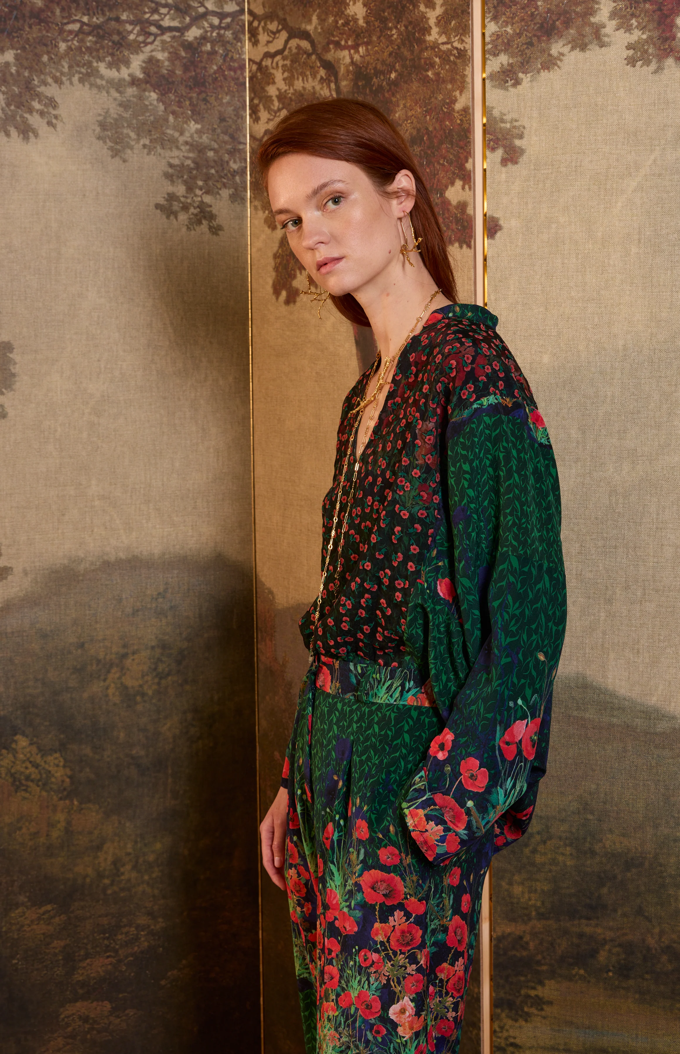 SS26-B003 Blusa estampado "Campo de amapolas" - Image 3