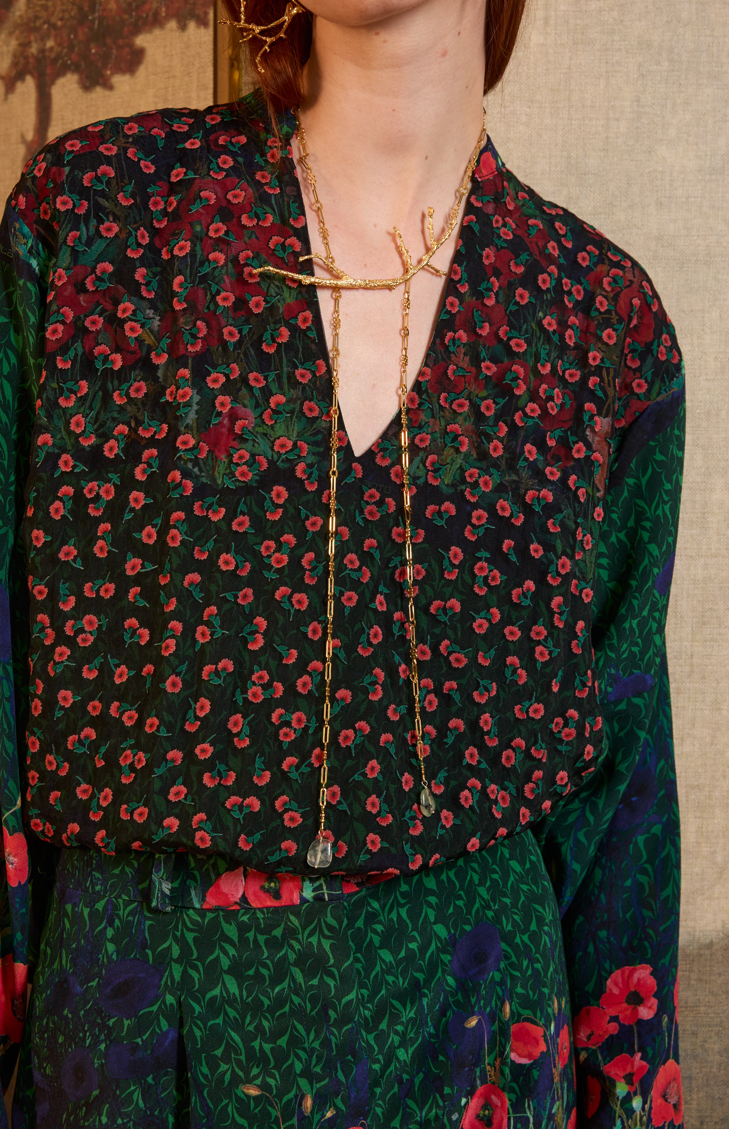 SS26-B003 Blusa estampado "Campo de amapolas" - Image 4