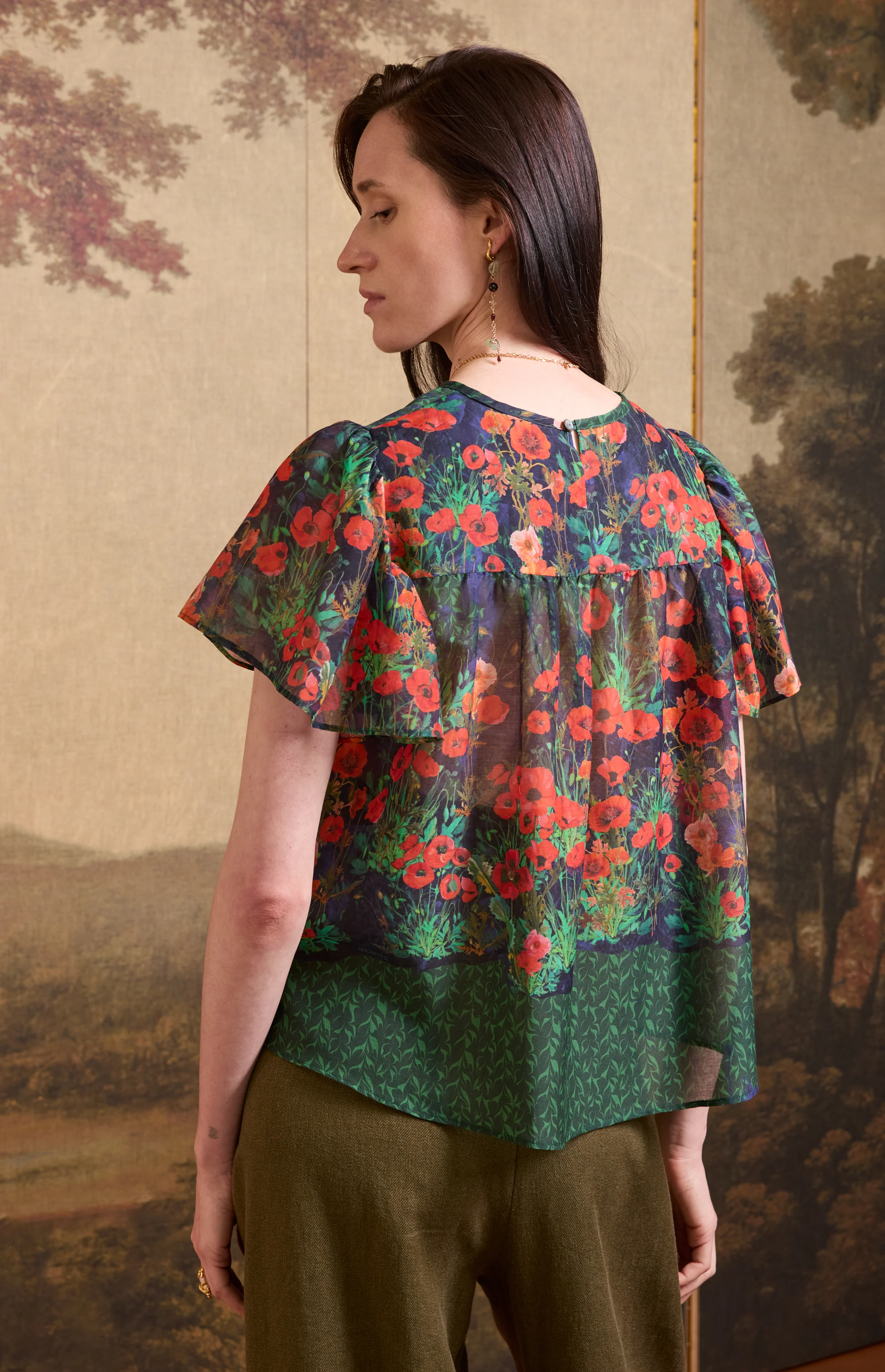 SS26-B005 Blusa estampado "Campo de amapolas" - Image 3