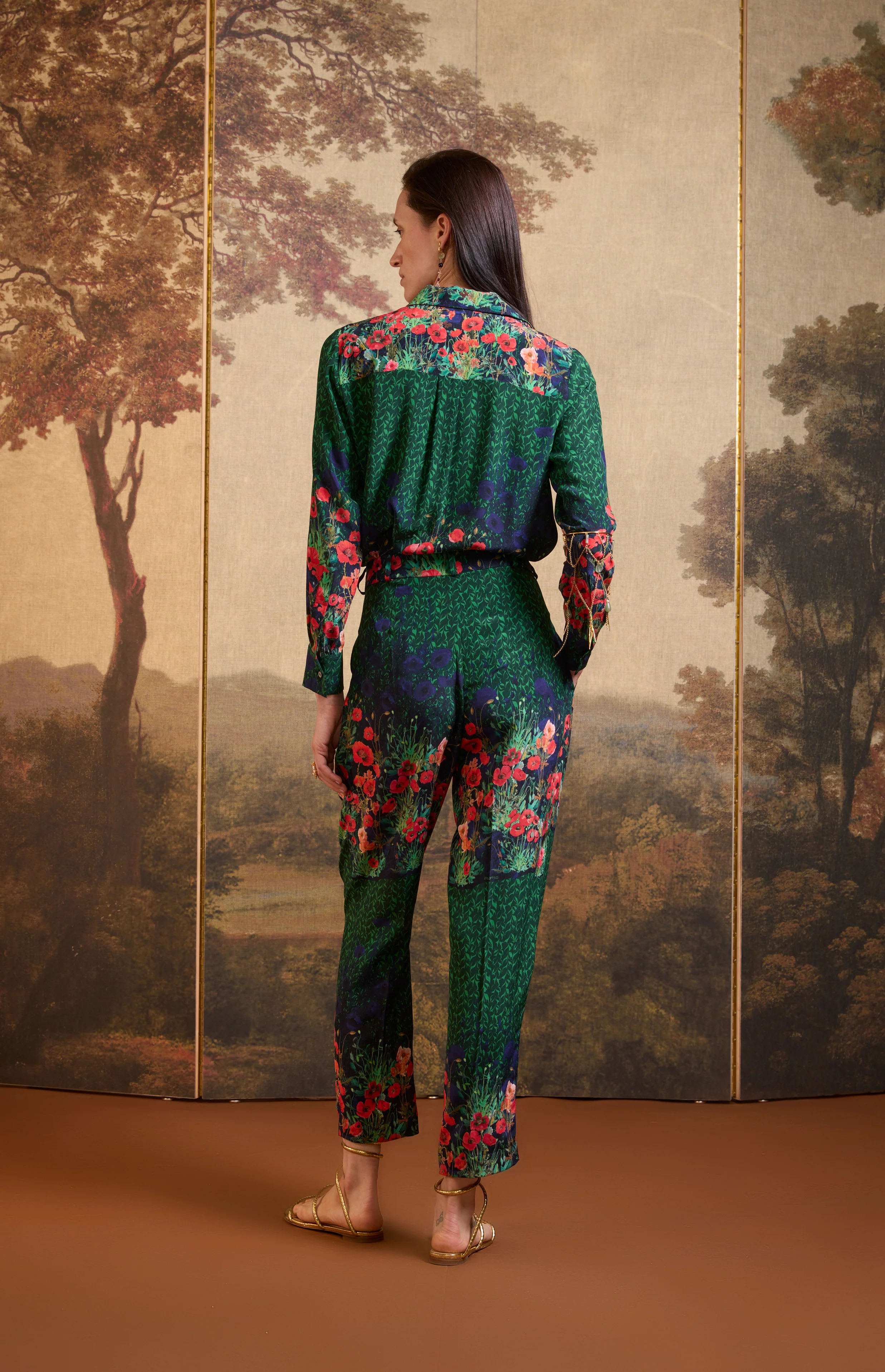 SS26-P001 Pantalón estampado "Campo de amapolas" - Image 3