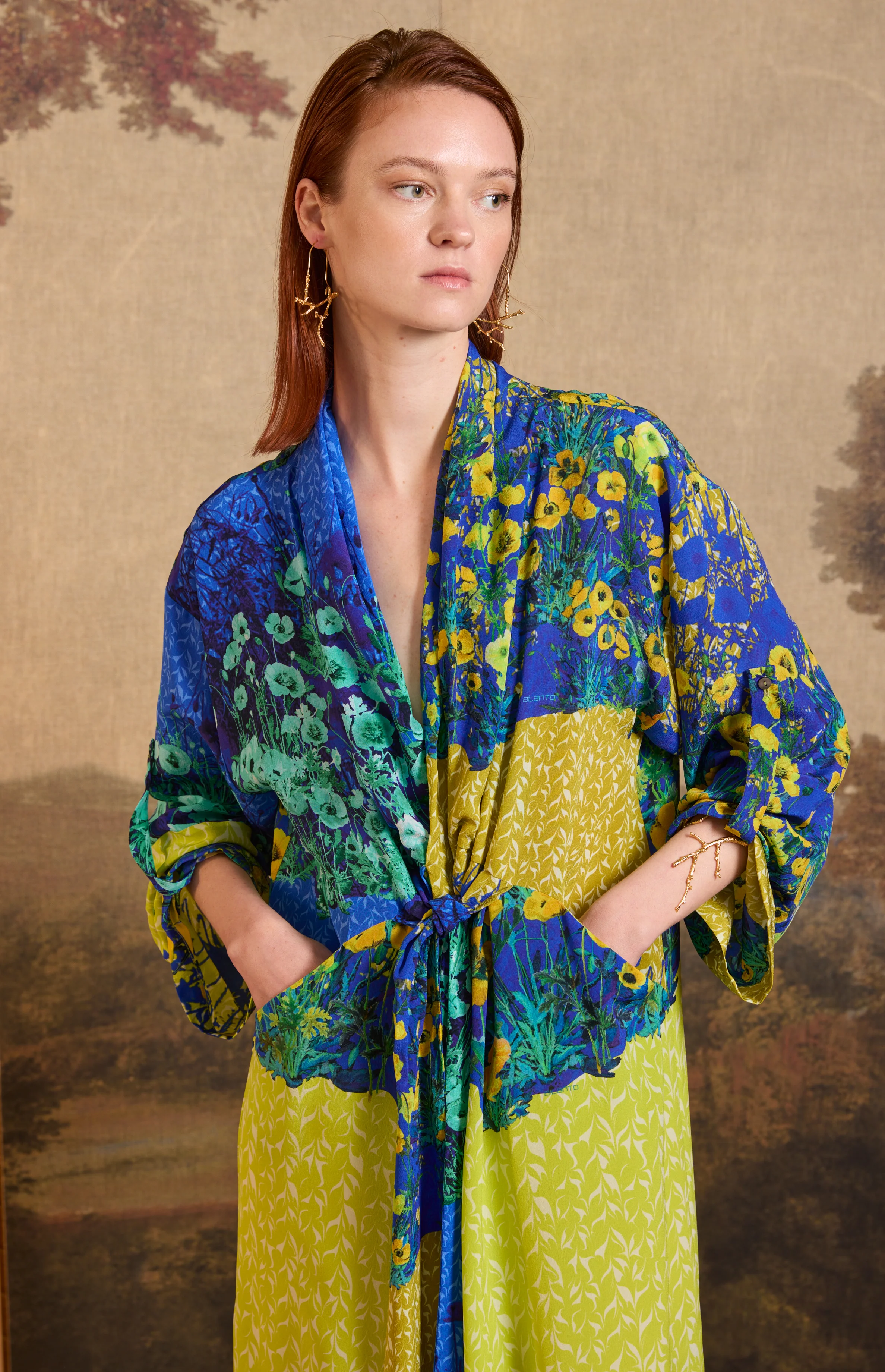 SS26-V001 Vestido kimono estampado "Campo de amapolas" - Image 3