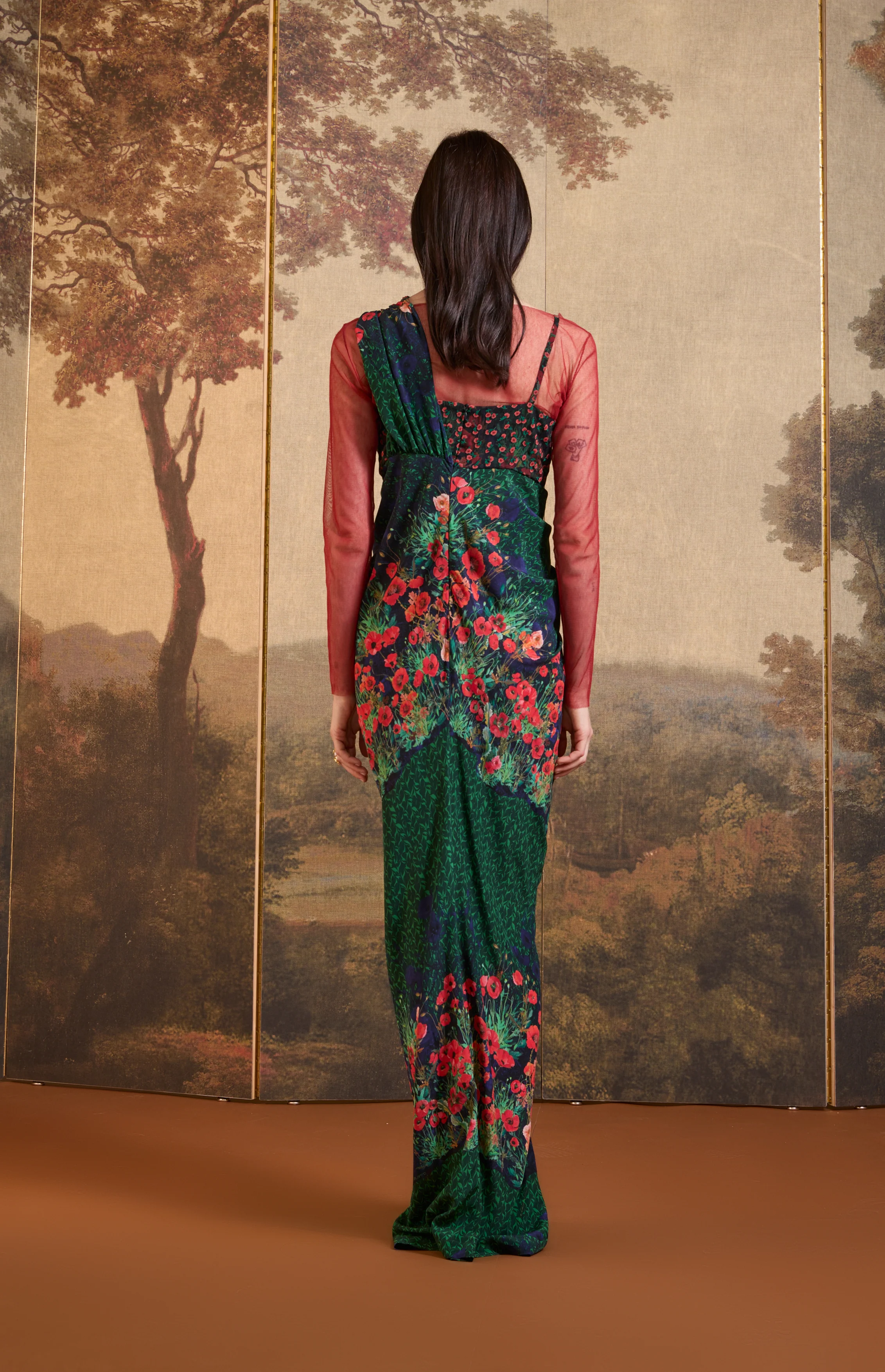 SS26-V007 Vestido túnica estampado "Campo de amapolas" - Image 3