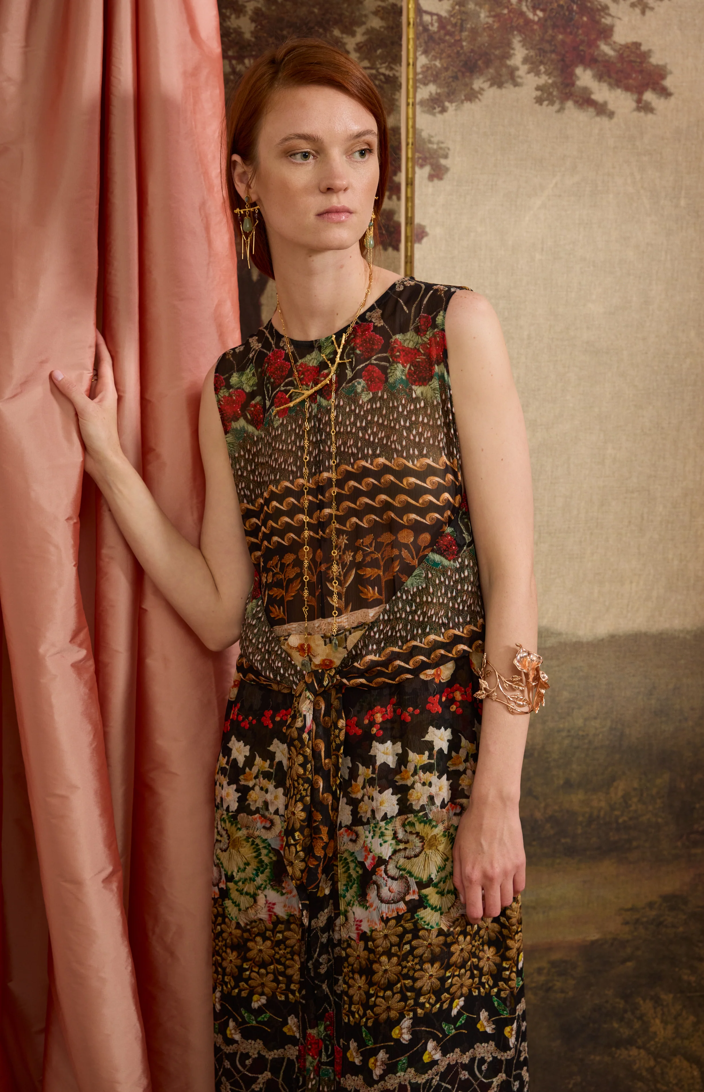 SS26-V015 Vestido estampado "Mosaicos Pompeya" - Image 3