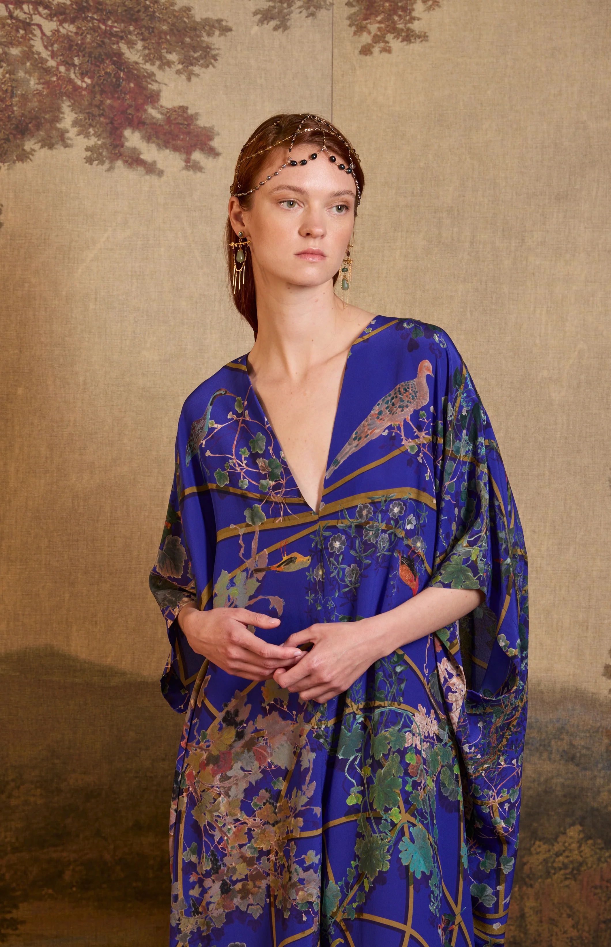 SS26-V022 Mono estampado "Pérgola y pájaros" - Image 3