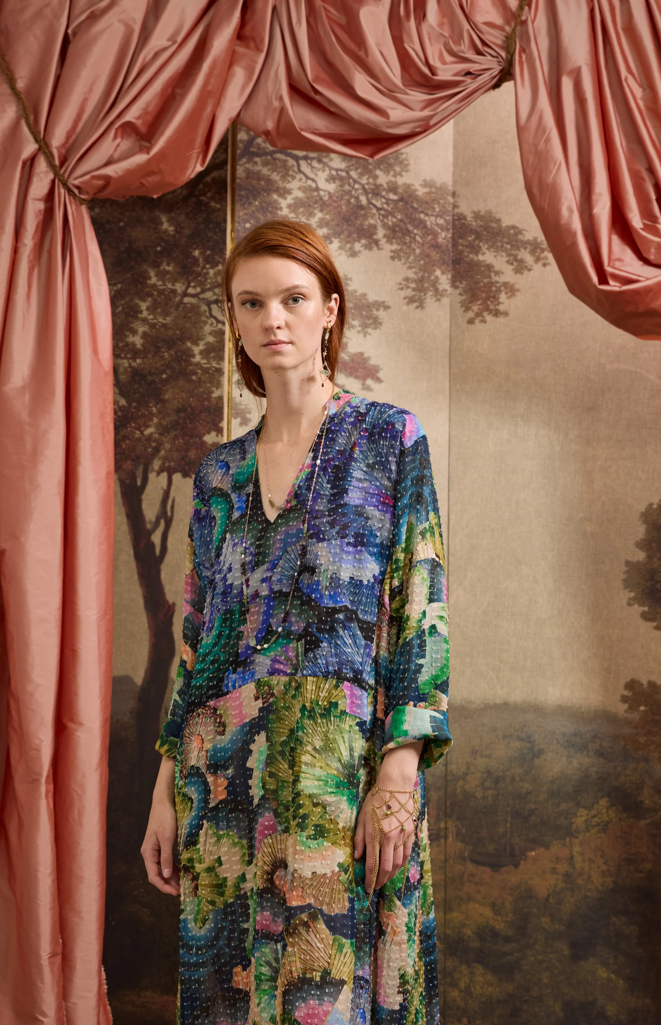 SS26-V045 Vestido estampado "Abanicos" - Image 3