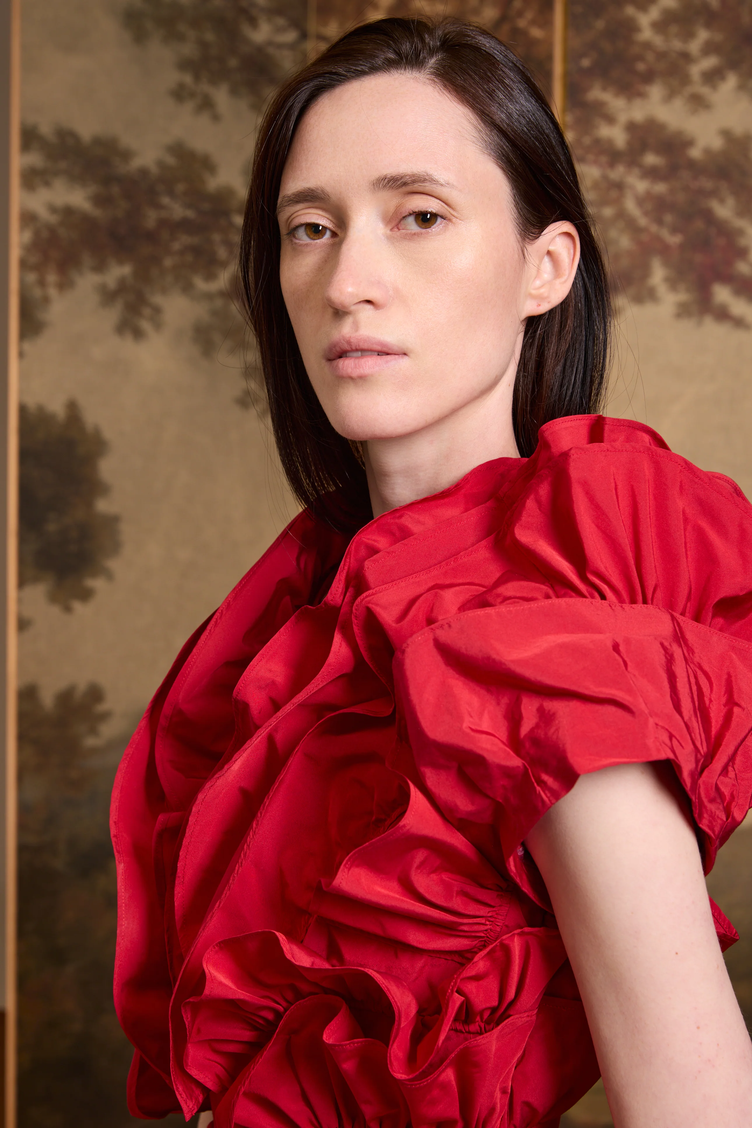 SS26-V047 Vestido flor rojo - Image 4