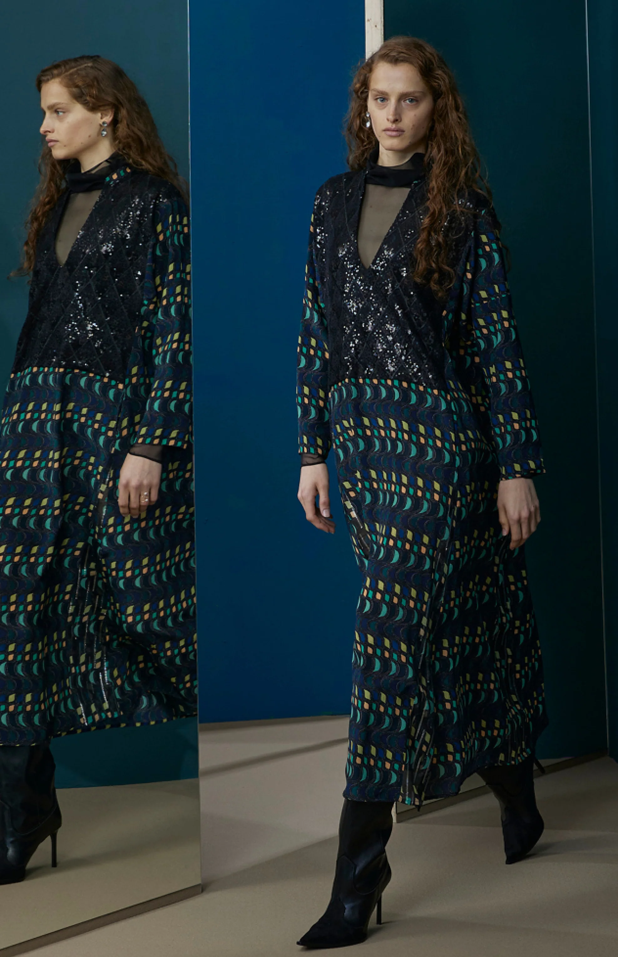 FW25-V001 Vestido Kaftán estampado "Geométrico" - Image 4