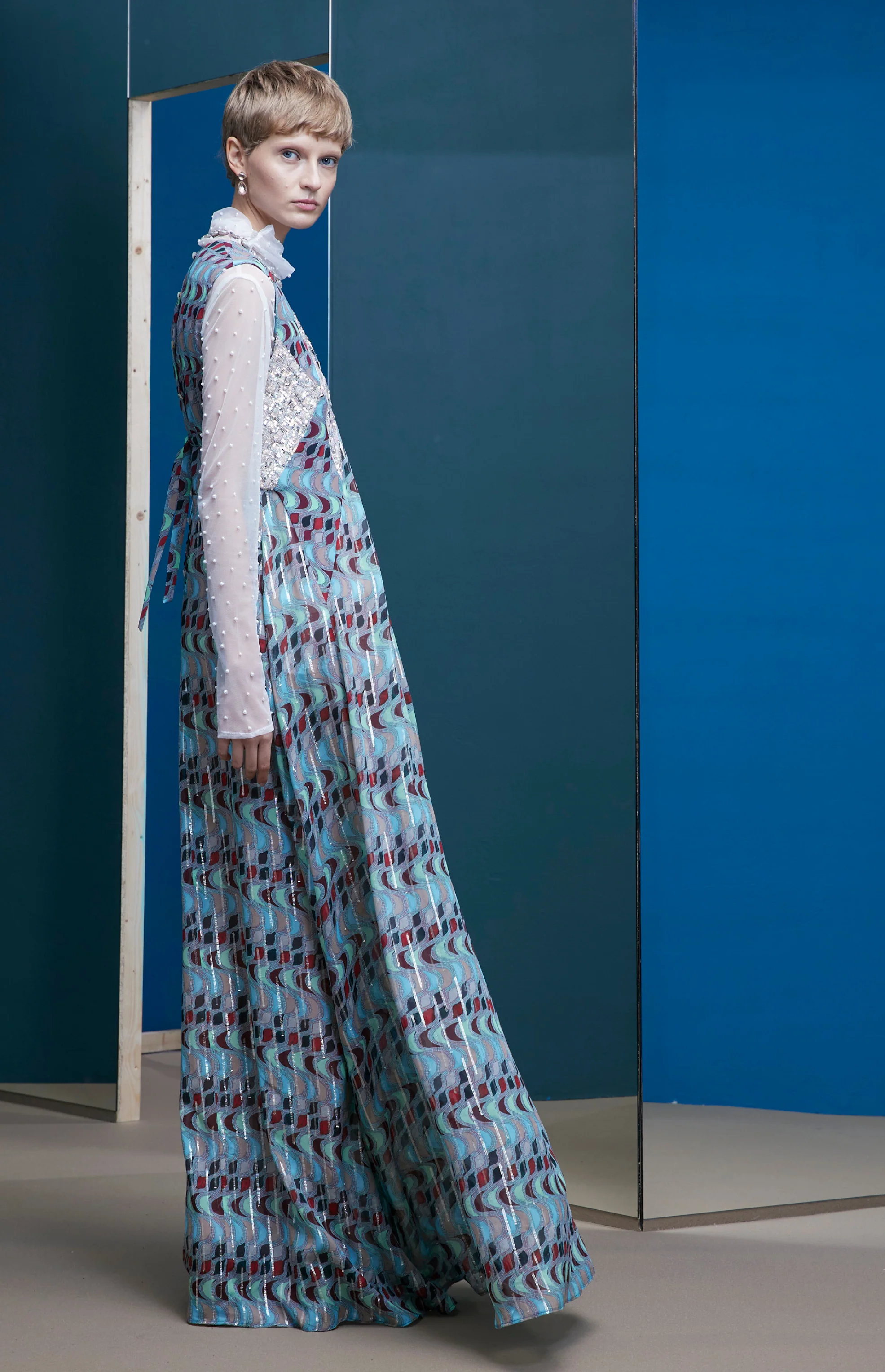 FW25-V005 Vestido largo estampado "Geométrico" - Image 4