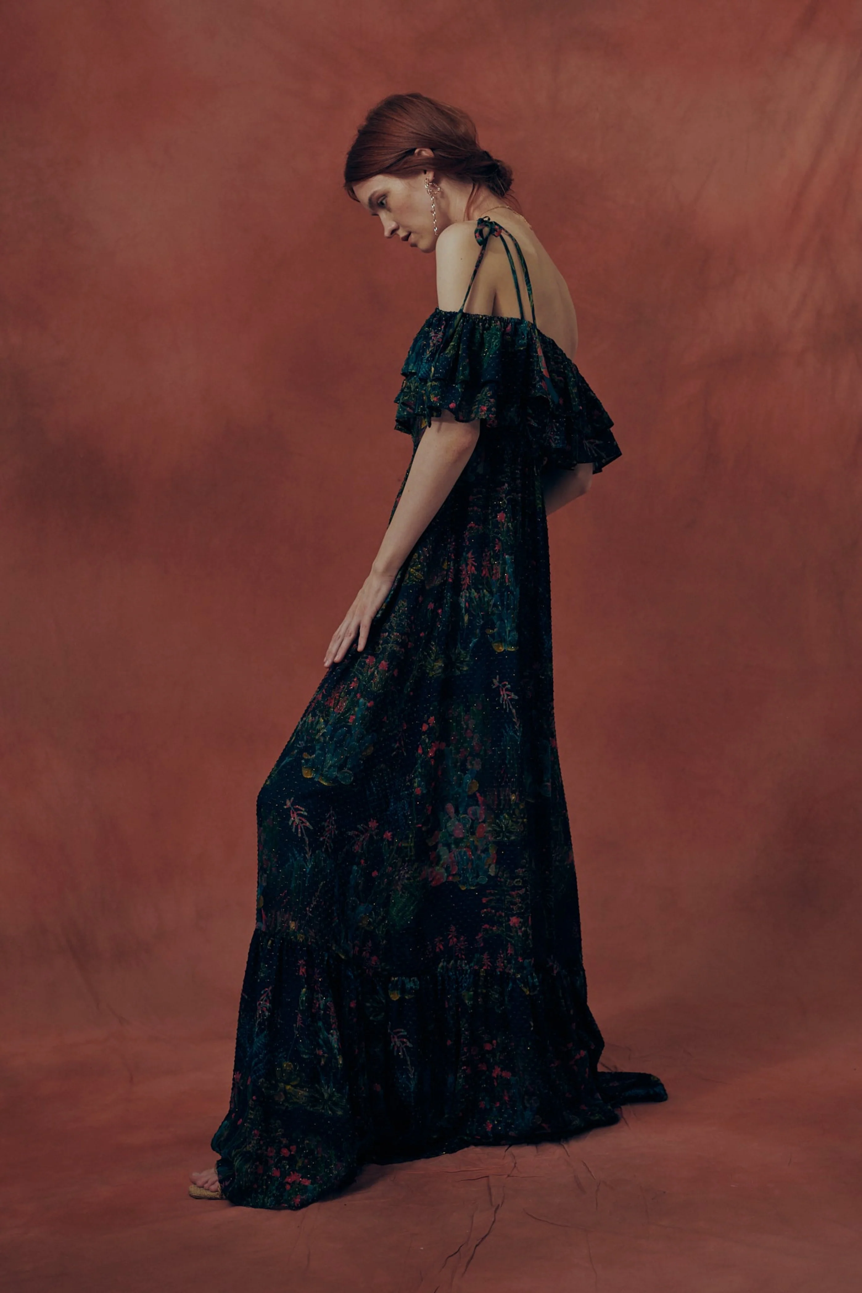 Vestido volante estampado "Majorelle" - Image 3